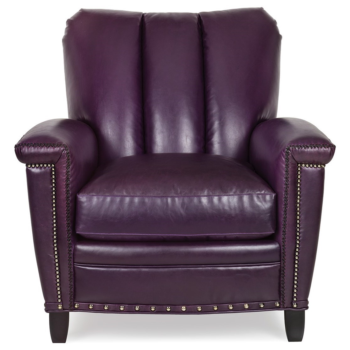 Purple leather armchair sales